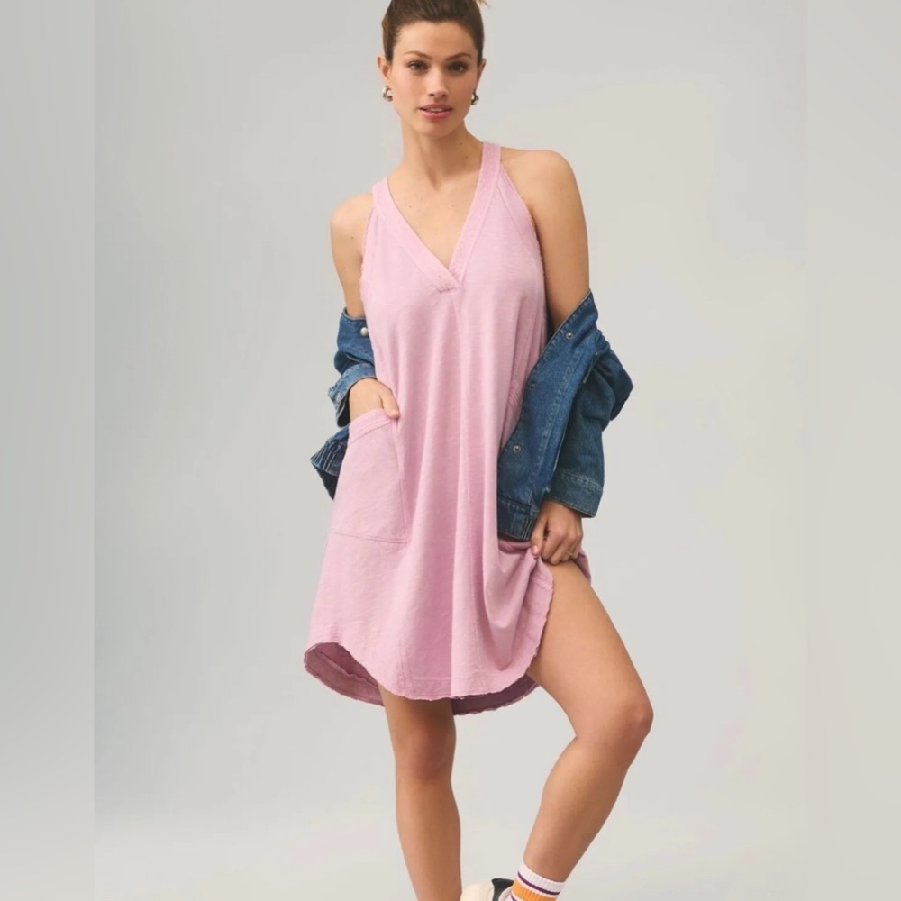 Pretty Lilac colored dress swim suit cover up anthropology Daily Practice